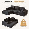Mocamel Modular L-Shaped Sectional Sofa with Chaise and Deep Seats, Perfect for Living Room, Bedroom, or Office - No Assembly Required - 2 of 4