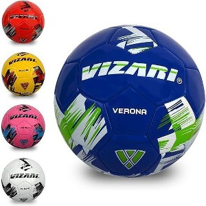 Vizari Verona Soccer Ball for Outdoor Training and Fun Play | Three-Tone Soccer Outdoor Ball with Rubber Bladder & Shiny PVC Cover for Durability | Best Soccer Ball for Kids Boys Girls Youth & Adults - 1 of 4