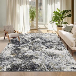 Area Rugs, Modern Abstract Washable Rug for Living Room, Soft Non Slip Non-Shedding Area Rug - 1 of 4