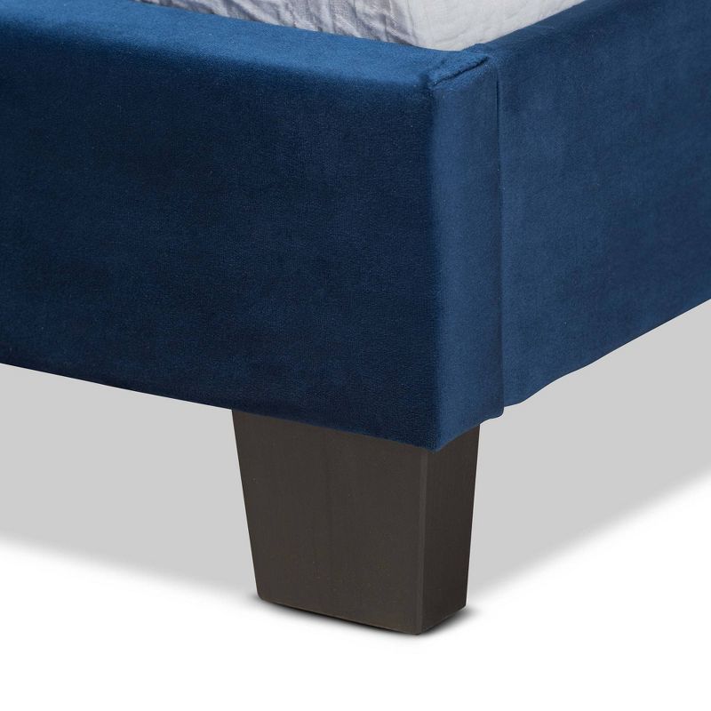 Benjen Glam Velvet Fabric Upholstered Panel Bed - Baxton Studio, 6 of 10