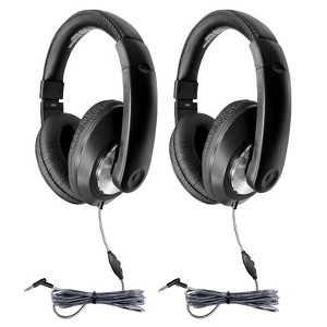 HamiltonBuhl Smart-Trek Deluxe Stereo Headphone with In-Line Volume Control & 3.5mm TRS Plug, Pack of 2 - 1 of 4