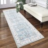 Boho Rustic Area Rugs for Living Room Washable Rug Floral Bedroom Decor Rug - 3 of 4