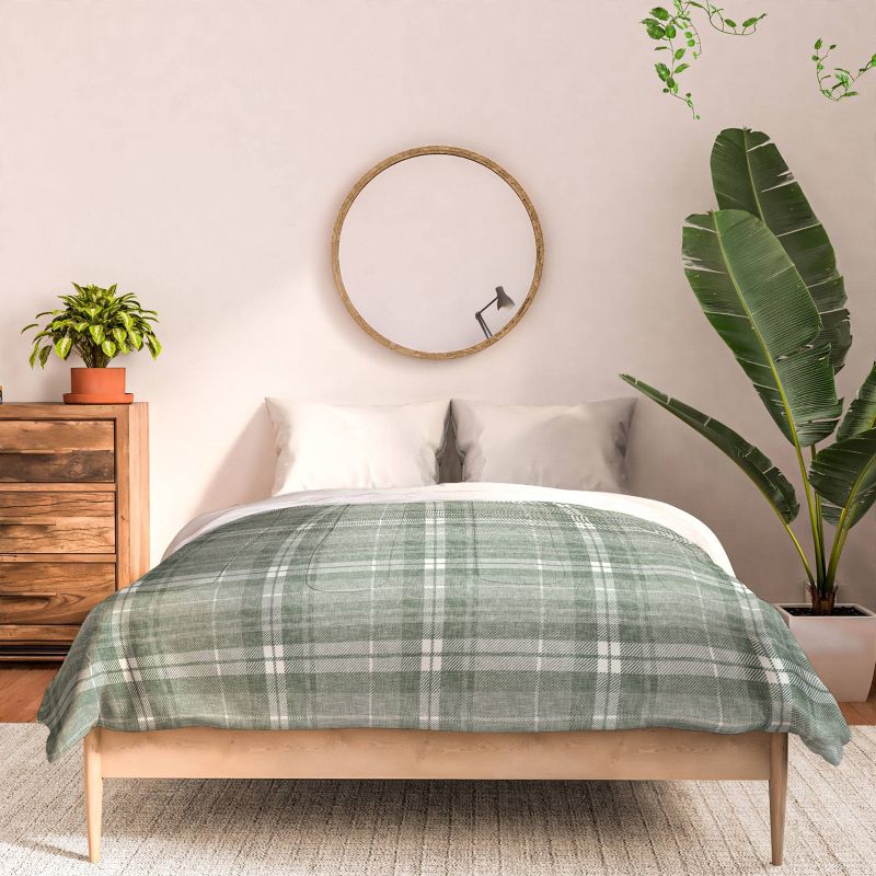 Little Arrow Design Co Fall Plaid Comforter Set Sage Green - Deny Designs, 4 of 6