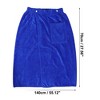 Unique Bargains Men's Bath Wrap Towel for Shower Spa Adjustable Robes with Hair Dry Cap Blue Brown 2 Pcs - 4 of 4