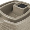 Good Ideas Impressions Riverwalk 50-Gallon Faux Slate Surface Dual Spigot Locations Rain Barrel w/2 Brass Spigots & Screen, Sandstone - 3 of 4
