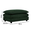 35" Chenille Ottoman Footrest, Modern Upholstered Bench for Living Room, Modular Sofa Extension-3irtyhousy - 2 of 4