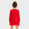 Toddler Girls' Long Sleeve Solid Knit Tulle Dress - Cat & Jack™ - image 2 of 3