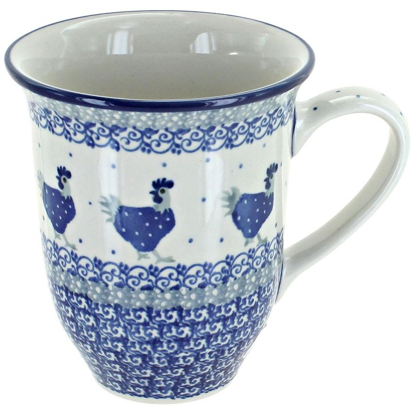 Blue Rose Polish Pottery 826 Ceramika Artystyczna Large Coffee Mug, 1 of 2