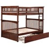 Bunk Bed Full Over Full with Trundle - Solid Wood Bunk Beds for Kids - Space Saving Design - 4 of 4