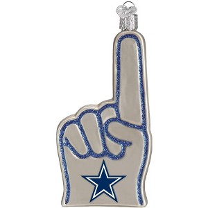 Old World Christmas Blown Glass Ornament for Christmas Tree, Dallas Cowboys Foam Finger - 1 of 4