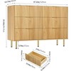 6-Drawer Dresser, Modern Wood Storage Double Chest of Drawers, for Living Room Bedroom - 2 of 4