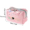 Unique Bargains Women Portable Heart Sequin Makeup Bag Pink 1 Pc - image 3 of 3