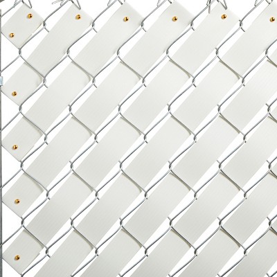 Juvale Chain Link Privacy Fence Slats, Tape Roll with Brass Fasteners, White, 1.8 in x 246 ft