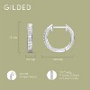 Gilded 1/10 Carat Total Weight Lab-Grown Diamond Hoop Earrings for Women in 925 Sterling Silver | Fashion Earrings Set | Hypoallergenic Fine Jewelry - 4 of 4