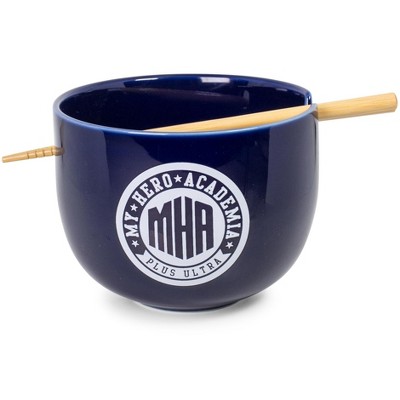 Just Funky My Hero Academia U.A. Japanese Dinner Set | 16-Ounce Ramen Bowl and Chopsticks