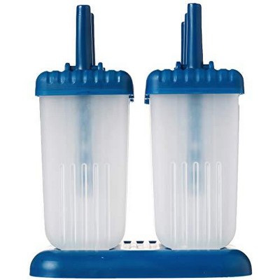 Blueberry Plastic Popsicle Molds with Drip-Guard Set