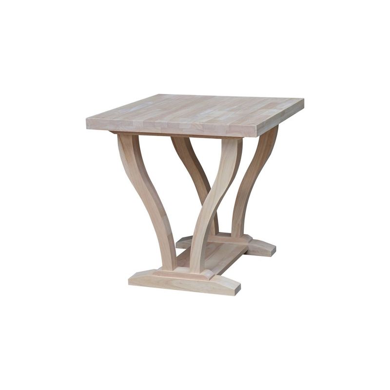 Lacasa Solid Wood End Table Unfinished - International Concepts, 5 of 7