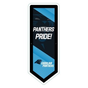 Evergreen Ultra-Thin Glazelight LED Wall Decor, Pennant, Carolina Panthers- 9 x 23 Inches Made In USA - 1 of 4