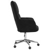 vidaXL Relaxing Chair – Black Velvet, Adjustable Height, 360-Degree Swivel, Rolling Castors, Sturdy Steel Frame - for Office, Living Room, Lounge Area - 4 of 4