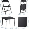 Metal Folding Chairs and Table Set of 3, Upholstered Children's Activity Table Set, Portable Children's Activity Table and Chairs Set - 2 of 4