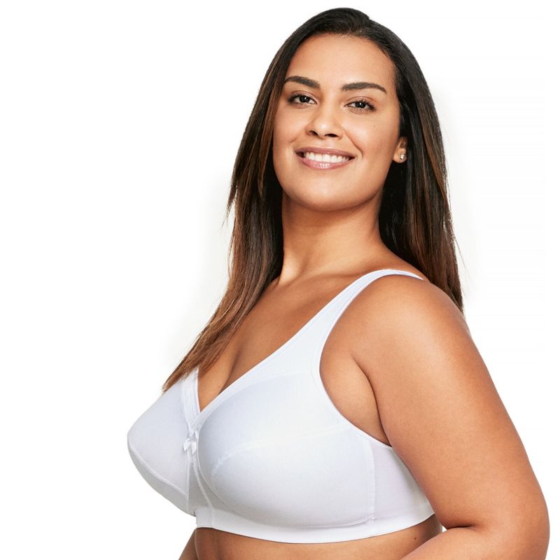 Glamorise Womens MagicLift Active Support Wirefree Bra 1005 White, 3 of 5