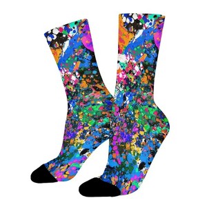 Artistic Women Printed Crew Socks Funny Funky Socks Soft Polyester Novelty Gifts for Artists Men - 1 of 1