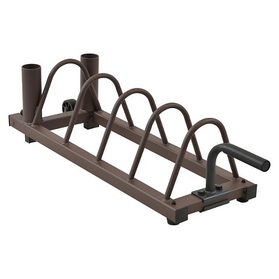 Soozier Weight Rack, Horizontal Weight Plate Rack Holder, Bumper Plate  Storage with Transport Wheels for Home Gym