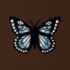 Dalix Butterfly Embroidery Relaxed Hoodie Soft Fleece Sweatshirt Drawcord Fit Lounge Womens - 2 of 4