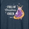Women's - Disney - Full Of Christmas Cheer Rapunzel Lightweight French Terry Wide Neck Long Sleeve Shirt - 2 of 4