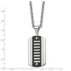 Black Bow Jewelry Men's Stainless Steel Two Tone Dog Tag Necklace, 24 Inch - 3 of 4