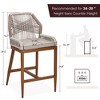 Whizmax Outdoor Bar Stools - Set of 2 Counter Height Chairs with Back, All-Weather Design, Chic Ergonomics, Robust Aluminum Frame, Cushions Included, Easy Assembly for Patio and Garden - 4 of 4