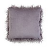Keller Faux Mongolian Reverse to Micromink Throw Pillow - Decor Therapy - image 2 of 4