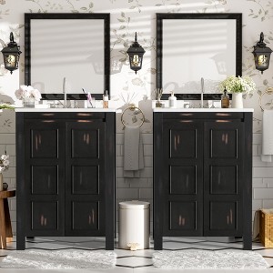 Whisen 36 in. Bathroom Storage Cabinet Bathroom Vanity with Resin Sink - 1 of 4