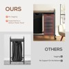 FONTOI Laundry Hamper with 2 Pull-Out Removable Laundry Bags Clothing Sorter with Shelf and Wheels, Brown&Black, 13"*36.4"*30" - 4 of 4