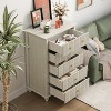 KTMBDW Fluted 5 Drawers Dresser, 45" Tall Modern Chest of Drawers Metal Handle, Wood Drawer Organizer for Bedroom, Living Room, Hallway, Entryway - 4 of 4