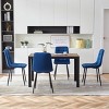 Mid Century Modern Velvet Dining Chairs Set of 2,Upholstered Accent Chairs with Metal Legs for Kitchen or Living Room-Baofuwish - 2 of 4