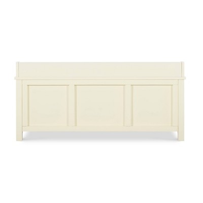 Lakeville 48" White Solid Wood Storage Bench with Cushion