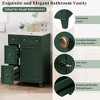 ChicFurnit 24 Inch Bathroom Vanity with Sink Freestanding Storage Cabinet with 2 Drawers and Soft Close Door for Bathroom, 18.3"*24"*34.3" - 4 of 4