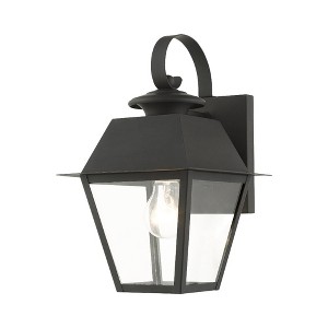 Livex Lighting Mansfield 1 - Light Wall Light in  Black - 1 of 3