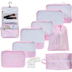 9 Set Packing Cubes - Suitcase Organizer, Cute Packing Cubes, Travel Bags Organizer for Luggage with Hanging Toiletry - 1 of 4