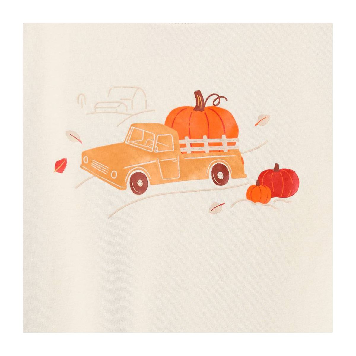 Toddler Boys' Fall Truck Short Sleeve T-Shirt - Cat & Jack™ Cream - thumbnail 3
