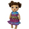 Doll Clothes Superstore Butterflies on Multi Color Print Fits Some Baby Alive And Little Baby Dolls - 3 of 4