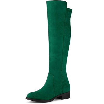 Allegra K Women's Halloween Side Zipper Chunky Heels Knee High Boots