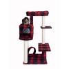 Armarkat B5008 50-Inch Classic Real Wood Cat Tree With Veranda, Bench, Mini perch, and Spacious Lounger In Scotch Plaid - image 3 of 4