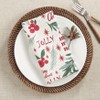 Saro Lifestyle Holly Christmas Cotton Dinner Napkins (Set of 4) - 4 of 4
