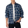 Alpine Swiss Mens Flannel Shacket Long Sleeve Plaid Button Down Shirt Jacket Light Cotton Blend Fall Work Outdoor Overshirt - 4 of 4
