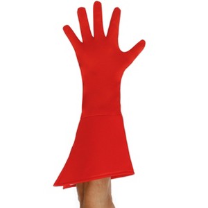 HalloweenCostumes.com   Adult Red Superhero Gloves, Red - 1 of 1