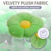 Butterfly Craze Daisy Lounge Flower Pillow - Medium 20 Inches, Cozy & Stylish Floor Cushion - Plush Microfiber, Green - 4 of 4