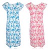 JEFFRICO Womens 2 Pack Nightgowns Short Sleeve Sleepwear Soft Pajama Dress Nightshirts - 4 of 4