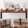 Narrow Console Table with Engineered Wood Shelf and Metal Frame, Small Entryway Sofa Table for Living Room, Foyer, Bedroom, Behind Couch - 3 of 4